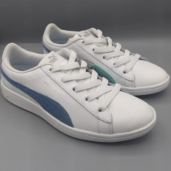 Puma leather glitter comfort girls sneakers Size 3.5 - Picture 2 of 8